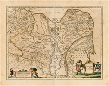 China, Central Asia & Caucasus and Russia in Asia Map By Willem Janszoon Blaeu