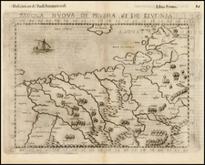 Poland, Baltic Countries and Germany Map By Girolamo Ruscelli