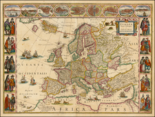 Europe and Europe Map By Willem Janszoon Blaeu