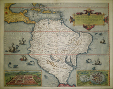 South America and Brazil Map By Cornelis de Jode