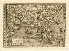 Asia and Asia Map By Matthias Quad / Johann Bussemachaer