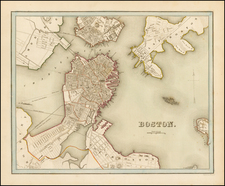 New England Map By Thomas Gamaliel Bradford