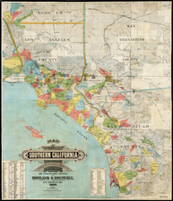 California Map By Schmidt Label & Litho. Co. / Howland & Koeberle