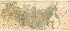 Alaska, Russia and Russia in Asia Map By A.F. Busching