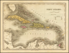 Caribbean Map By Anthony Finley