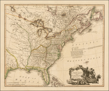 United States and Southeast Map By William Faden