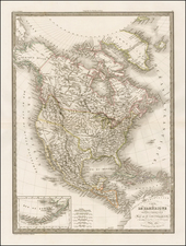 North America Map By Alexandre Emile Lapie