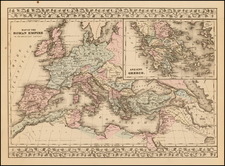 Europe, Europe, Mediterranean and Greece Map By Samuel Augustus Mitchell