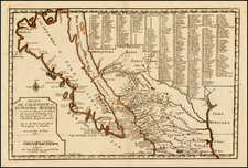 Baja California and California Map By Nicolas de Fer