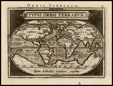 World Map By Abraham Ortelius / Johannes Baptista Vrients