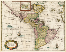 South America and America Map By Matheus Merian