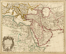 Mediterranean, Central Asia & Caucasus, Middle East and North Africa Map By John Senex