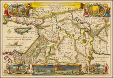 Cyprus, Middle East and Holy Land Map By Hendrick Keur