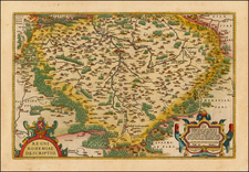 Czech Republic & Slovakia Map By Abraham Ortelius