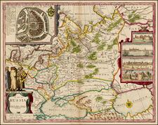 Russia and Ukraine Map By John Speed