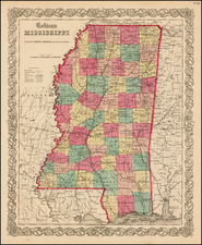 South Map By Joseph Hutchins Colton