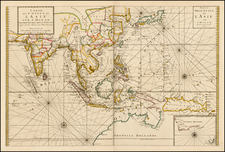 Indian Ocean, China, Japan, Korea, India, Southeast Asia, Philippines, Other Islands and Australia Map By Pierre Mortier