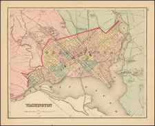 Washington, D.C. Map By O.W. Gray