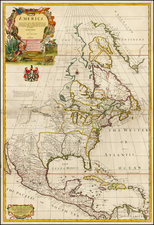 North America Map By John Senex