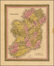 Ireland Map By Samuel Augustus Mitchell