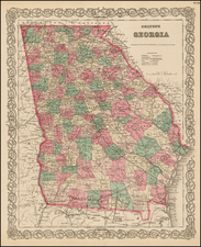 Southeast Map By G.W.  & C.B. Colton