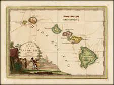 Hawaii, Hawaii and Other Pacific Islands Map By Giovanni Maria Cassini