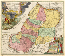 Holy Land Map By Johann Baptist Homann