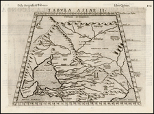 Central Asia & Caucasus and Russia in Asia Map By Girolamo Ruscelli