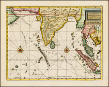 Indian Ocean, India and Southeast Asia Map By Cornelis De Bruyn