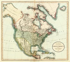 North America Map By John Cary