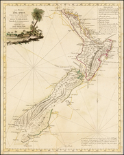 New Zealand Map By Antonio Zatta