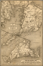 New England Map By Henry Francis Walling