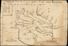 Texas, Plains, Kansas, Missouri, Nebraska, Oklahoma & Indian Territory, Southwest, Rocky Mountains and Mexico Map By Pedro  Vial