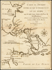 Midwest and Canada Map By Jacques Nicolas Bellin