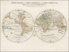 World and World Map By Pierre Mariette - Nicolas Sanson