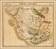 Mexico Map By Philippe Marie Vandermaelen