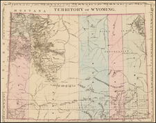 Plains and Rocky Mountains Map By Samuel Augustus Mitchell Jr.