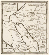 Southwest, Mexico, Baja California and California Map By Fr. Eusebio Kino / Inselin