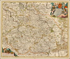 Poland and Czech Republic & Slovakia Map By Johannes De Ram