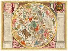 Celestial Maps Map By Vincenzo Maria Coronelli