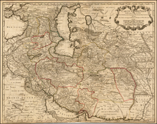 Central Asia & Caucasus and Middle East Map By Guillaume De L'Isle / Philippe Buache