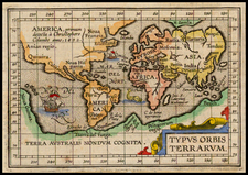 World and World Map By Abraham Ortelius / Michel Coignet