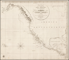 Alaska, Hawaii, North America, Pacific, Hawaii and California Map By Jose Espinosa y Tello