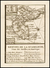 Caribbean Map By Jean de Beaurain