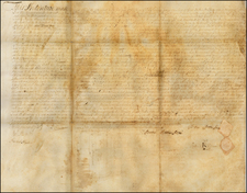 [ Wilmington, Delaware -- Colonial Manuscript Map and Indenture ]