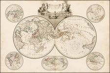 World, World and Polar Maps Map By Conrad Malte-Brun