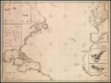 Atlantic Ocean Map By E & GW Blunt