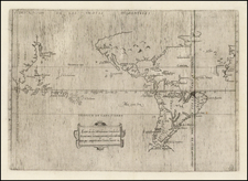 World, Southeast, North America, Baja California, South America, China, Japan, Southeast Asia, Pacific, Oceania, California and America Map By Antonio de Herrera y Tordesillas