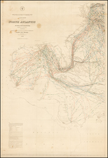Mid-Atlantic, Florida, Southeast, Caribbean and Central America Map By Matthew Fontaine Maury