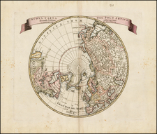 Northern Hemisphere, Polar Maps and Canada Map By Isaak Tirion